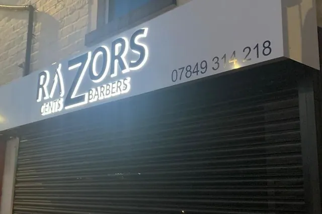 The Razors sign on Blackburn Road